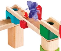 Hape Murmelbahn Holz Marble Rally Block Set buntes Spielzeug-3