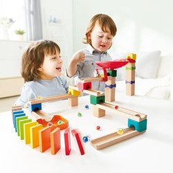 Hape Murmelbahn Domino Block Set - Lernspielzeug für Kinder