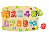 Hape Zahlen-Steckpuzzle Holzspielzeug Lernspiel bunt