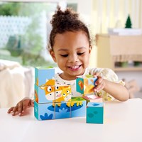 Hape Holz Bauernhof Tiere Blockpuzzle Lernspielzeug für Kinder-2