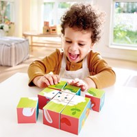 Hape Holz Bauernhof Tiere Blockpuzzle Lernspielzeug für Kinder-3