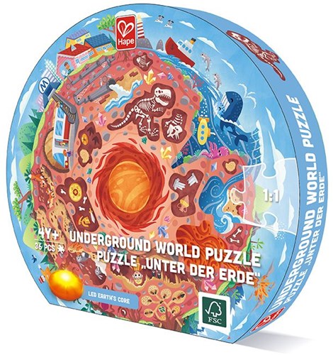 Hape Puzzle Unterirdische Welt Lernspielzeug Geologie-2