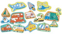 Hape Puzzle Wheels & Wonders - Lernspielzeug Fahrzeuge für Kinder-2