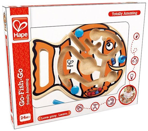 Hape magnetisches Labyrinth Spielzeug Go-Fish-Go rot Lernspiel-3