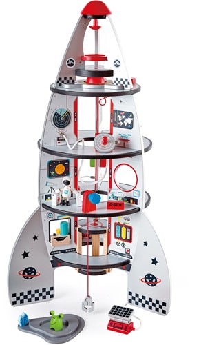Hape Rakete Puppenhaus Holzspielzeug Weltraumabenteuer