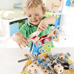 Hape Deluxe Konstruktionsspielzeug - Master Builder Set Baukasten