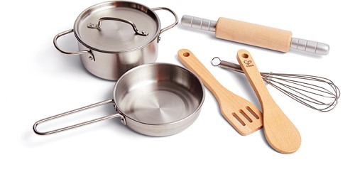 Hape Holzküche Zubehör Kochset