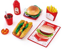 Hape Fast Food Spielset mit Burger, Hotdog und Pommes für Kinder-2