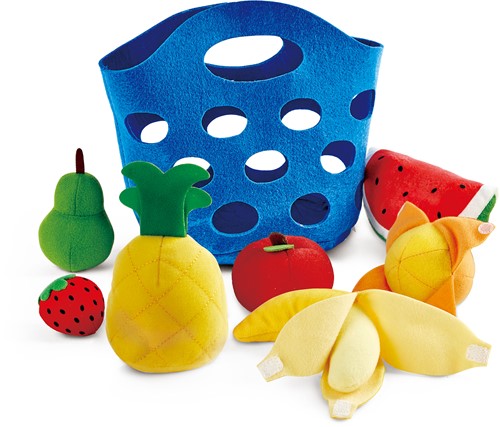 Hape E3169 Obstkörbchen Zubehör für Kinderküchen und Kaufmannsladen, ab 18 Monaten