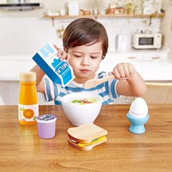 Hape Frühstück Spielset - Holz Frühstücksset für Kinder Küche