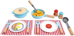 Hape Spielzeug Kochset - Little Chef Cooking & Serve Play Set Holz Küchenset