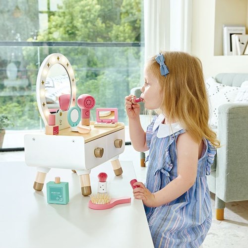 Hape Schminktisch Spielzeug mit Spiegel und Zubehör - My Stylish Dressing Table-3