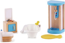 Hape Puppenhaus Badezimmer Holz Spielset mit Zubehör