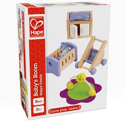 Hape Puppenhaus Babyzimmer Holz Spielset nachhaltig FSC