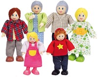 Hape Puppenhaus Familie Holzpuppen Set Europa-2