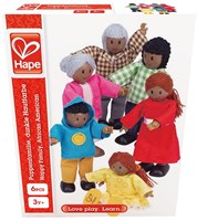 Hape Puppenhaus Familie Afrikaans - Holzpuppen Set für Puppenhaus
