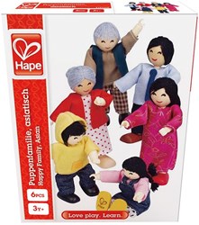 Hape Puppenhauspuppen Happy Family asiatische Holzspielzeug Familie