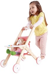 Hape Puppen Kinderwagen Holzspielzeug Buggy