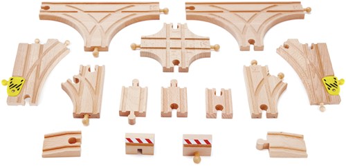 Hape Holz-Eisenbahn Set - Erweiterungspaket 14-teilig Spielzeug