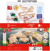 Hape Holz-Eisenbahn Set - Erweiterungspaket 14-teilig Spielzeug-2