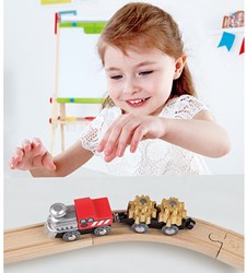 Hape Holz Zug Zahnrad Spielzeug - bunte Eisenbahn Set