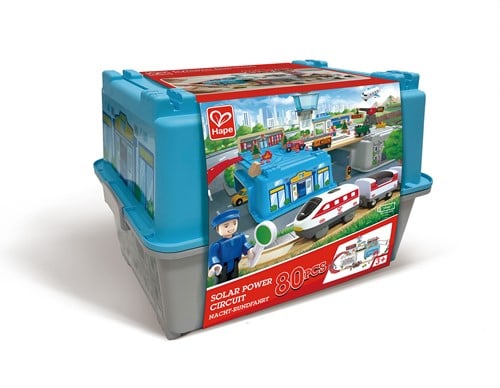 Hape Mega Metropolis Train Bucket Set
