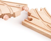 Hape Holz Eisenbahn Y-Schienen 2 Stück Erweiterungsset Spielzeug