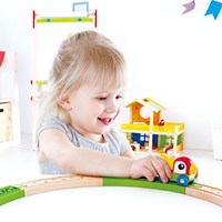 Hape Holz Eisenbahn Dschungel Erweiterung - 4-teiliges Schienenset
