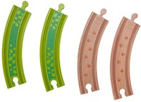 Hape Holz Eisenbahn Dschungel Erweiterung - 4-teiliges Schienenset-2