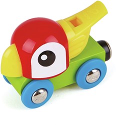 Hape Holz pfeifender Papagei Zug - bunter Spielzeugzug