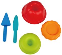 Hape Sandförmchen Baker's Trio Strandspielzeug bunt Kunststoff-2
