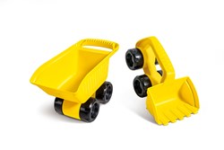 Hape Monster Movers Duo Spielzeug-LKWs für Kinder ab 18 Monaten