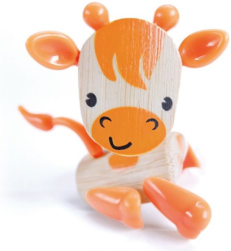Hape Giraffe Bambus Spielzeug nachhaltig orange für Kinder-2