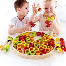 Hape Bambus Ringwurfspiel Geschicklichkeitsspiel RinGo Race