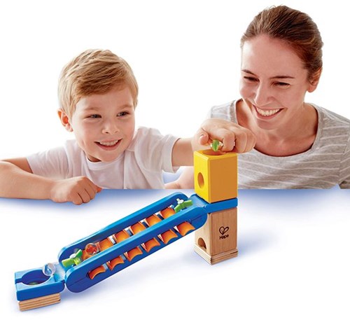 Hape Quadrilla Murmelbahn Erweiterungsset Xylophon - pädagogisches Holzspielzeug
