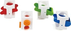 Hape E6025 - Steuerblock-Set, Zubehör für Quadrilla Kugelbahnen, vier verschiedene Steuerblöcke, ab 4 Jahren, mehrfarbig