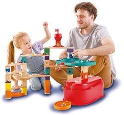 Hape Murmelbahn Quadrilla Stack Track Bucket Set Holzspielzeug