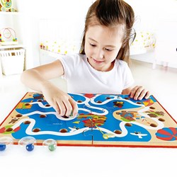 Hape Holzlabyrinth Spielzeug - Scrible Maze - Motorikspiel