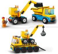LEGO City Baufahrzeuge und Kran mit Abrissbir-3