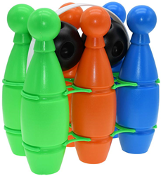Pre-Sport Kunststoff-Bowling-Set - buntes Spielzeug für Kinder