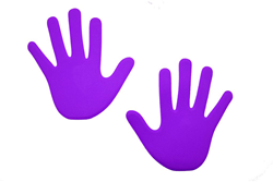 Pre-Sport Hand-Bodenmarkierung lila Schaumstoff 6er Set Sportspiel