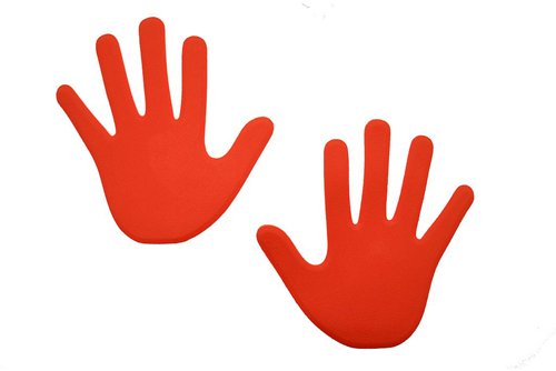 Hand Floor Marker (Pack of 6) - Red -