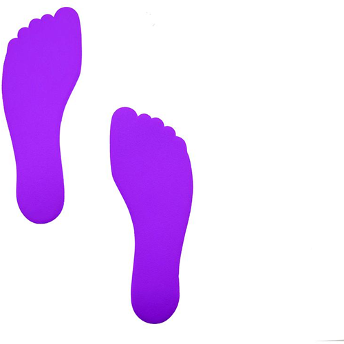 Foot Floor Marker (Pack of 6) - Purple -