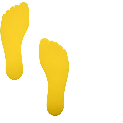 Foot Floor Marker (Pack of 6) - Yellow -