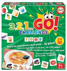 Educa Brettspiel Lernspiel 3,2,1 Go Challenge Lebensmittel Kinder