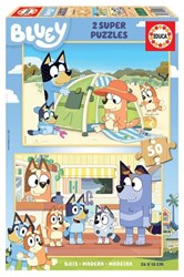 Educa Holzpuzzle Bluey 2x50 Teile Kinderpuzzle