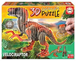 Educa 3D-Puzzle Velociraptor Karton Spielzeug 58 Teile