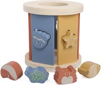 Atan Holz Sortierwürfel Lernspielzeug multicolor für Kinder-3