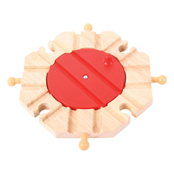 BigJigs Holz Eisenbahn 8-Wege Drehscheibe - kompatibles Spielzeug