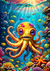 Enjoy Puzzle Puzzle Cute Octopus - 1000 Teile farbenfroßer Unterwasserspaß